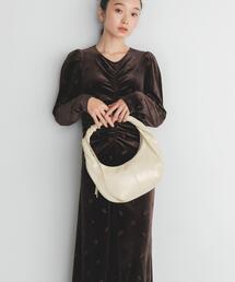 KBF | ベロアシャーリングドレス(ワンピース)