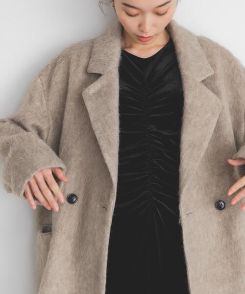 KBF ベロアシャーリングドレス　グレー セール】ベロアシャーリングドレス（ワンピース）｜KBF（ケイビーエフ