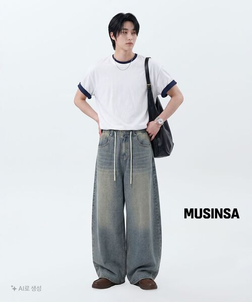 MUCENT（ムセント）の「[ポーチプレゼント] クレセントレザーショルダーバッグ 男女共用（ショルダーバッグ・レディース・ブラック・FREE）」の8枚目の写真