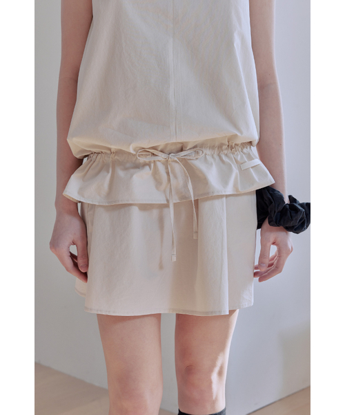 AFTERHOURS(アフターアワーズ)の「V-NECK LAYERED MINI DRESS (BEIGE)(ワンピース・レディース・その他・FREE)」の3枚目の写真