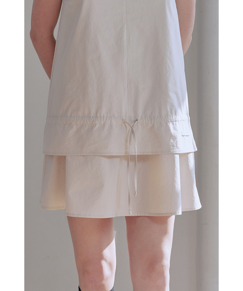 AFTERHOURS(アフターアワーズ)の「V-NECK LAYERED MINI DRESS (BEIGE)(ワンピース・レディース・その他・FREE)」の4枚目の写真