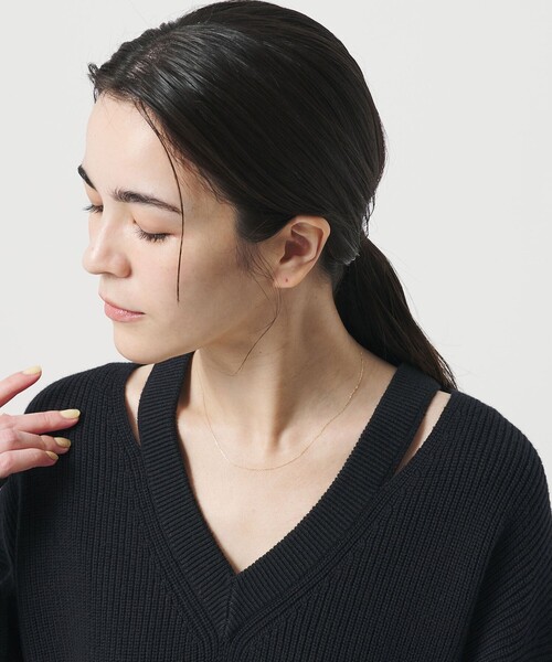 BEAUTY&YOUTH UNITED ARROWS（ビューティーアンドユースユナイテッドアローズ）の「K10 スリム ネックレス（ネックレス・レディース・ゴールド・FREE）」の2枚目の写真