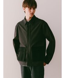 ESN（イーエスエヌ）の「配色ポケットジャケットチャコール（その他アウター）」