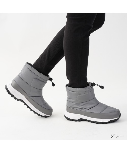 ALETTA(アレッタ)の「防水 あったか ウインター レインブーツ(ブーツ・レディース・ブラック/グレー・S/M/L/LL)」の1枚目の写真