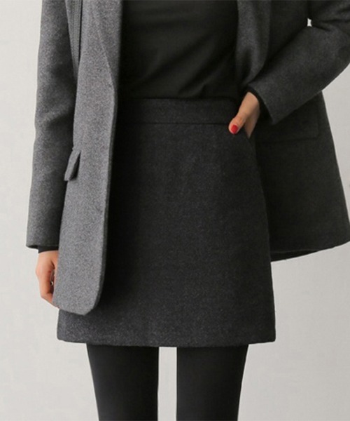 ReRe(リリ)の「シンプルタイトミニスカート(スカート・レディース・ブラック/ダークグレー・MEDIUM/LARGE/X-LARGE)」の14枚目の写真