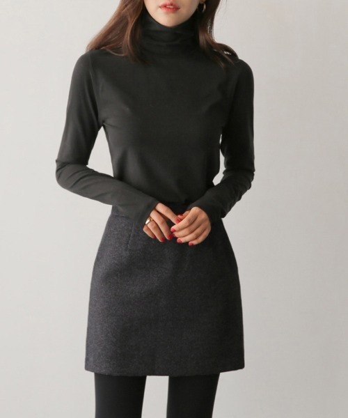 ReRe(リリ)の「シンプルタイトミニスカート(スカート・レディース・ブラック/ダークグレー・MEDIUM/LARGE/X-LARGE)」の12枚目の写真