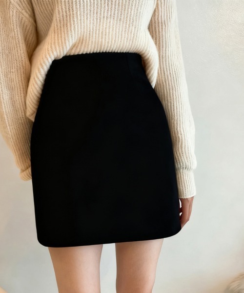 ReRe(リリ)の「シンプルタイトミニスカート(スカート・レディース・ブラック/ダークグレー・MEDIUM/LARGE/X-LARGE)」の10枚目の写真