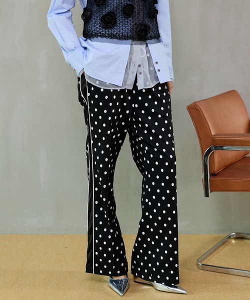 MAISON SPECIAL（メゾンスペシャル）の「【PRE-ORDER】Jacquard Jersey Pants/ジャガードジャージパンツ（その他パンツ・レディース・グリーン/グレー/ブラック・38/36）」の12枚目の写真