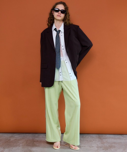 MAISON SPECIAL（メゾンスペシャル）の「【PRE-ORDER】Jacquard Jersey Pants/ジャガードジャージパンツ（その他パンツ・レディース・グリーン/グレー/ブラック・38/36）」の14枚目の写真