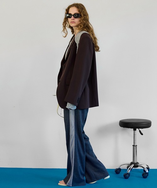 MAISON SPECIAL（メゾンスペシャル）の「【PRE-ORDER】Jacquard Jersey Pants/ジャガードジャージパンツ（その他パンツ・レディース・グリーン/グレー/ブラック・38/36）」の18枚目の写真