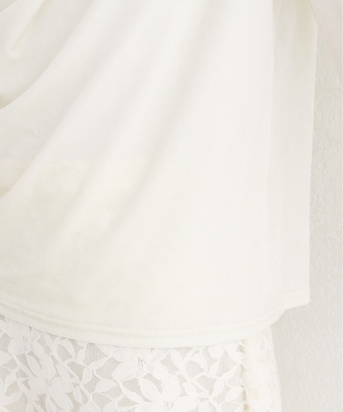 natural couture（ナチュラルクチュール）の「ラメベロアドレーププルオーバー（Tシャツ/カットソー・レディース・ブルーグレー/ピンクベージュ/ネイビー/オフホワイト・FREE）」の22枚目の写真