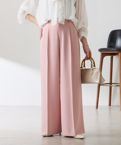 COLLAGE GALLARDAGALANTE（コラージュガリャルダガランテ）の「ジャージワイドパンツ/セットアップ可/WEB限定カラー・サイズ展開（スラックス・レディース・ピンク/ベージュ/ネイビー/オフホワイト/ブラック/オレンジ/ライトグレー・0/1/2/PS/TM/XL）」の17枚目の写真