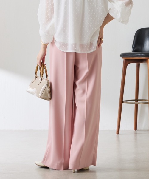 COLLAGE GALLARDAGALANTE（コラージュガリャルダガランテ）の「ジャージワイドパンツ/セットアップ可/WEB限定カラー・サイズ展開（スラックス・レディース・ピンク/ベージュ/ネイビー/オフホワイト/ブラック/オレンジ/ライトグレー・0/1/2/PS/TM/XL）」の19枚目の写真