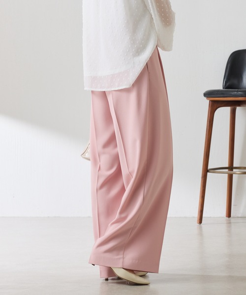 COLLAGE GALLARDAGALANTE（コラージュガリャルダガランテ）の「ジャージワイドパンツ/セットアップ可/WEB限定カラー・サイズ展開（スラックス・レディース・ピンク/ベージュ/ネイビー/オフホワイト/ブラック/オレンジ/ライトグレー・0/1/2/PS/TM/XL）」の20枚目の写真