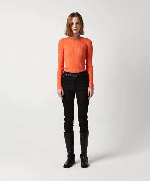 EAN JO(イアンジョー)の「RIBBED CROP KNIT TOP (SUNSET ORANGE)(ニット/セーター・レディース・その他・ONE SIZE)」の3枚目の写真