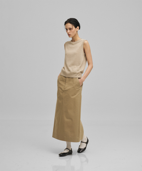 ANOTHER OFFICE WOMEN(アナザー オフィス ウーマン)の「w. Flow Maxi Skirt (Khaki)(スカート・レディース・その他・36/34)」の2枚目の写真