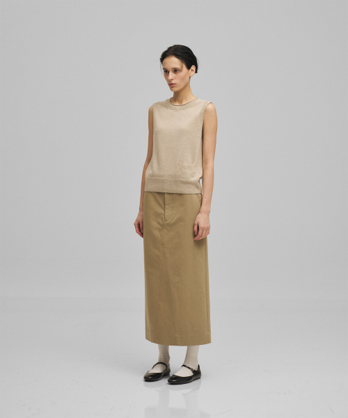 ANOTHER OFFICE WOMEN(アナザー オフィス ウーマン)の「w. Flow Maxi Skirt (Khaki)(スカート・レディース・その他・36/34)」の4枚目の写真