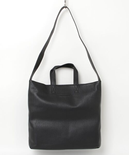 ADAM PATEK(アダムパテック)の「ADAMPATEK/shrink leather big tote bag/レザービッグトートバッグ(トートバッグ・メンズ・ブラック・FREE)」の1枚目の写真