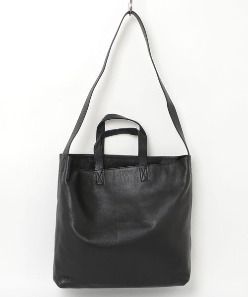 ADAM PATEK(アダムパテック)の「ADAMPATEK/shrink leather big tote bag/レザービッグトートバッグ(トートバッグ・メンズ・ブラック・FREE)」の2枚目の写真