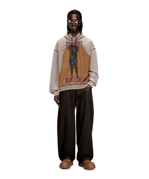 DIESEL(ディーゼル)の「メンズ プルオーバーパーカー S-BOXTON-HOOD(パーカー・メンズ・ブラウン系その他・LARGE/MEDIUM/SMALL)」の5枚目の写真