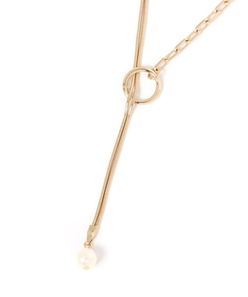 studio CLIP(スタディオクリップ)の「Y字パールネックレス(ネックレス・レディース・その他1/その他2・FREE)」の4枚目の写真