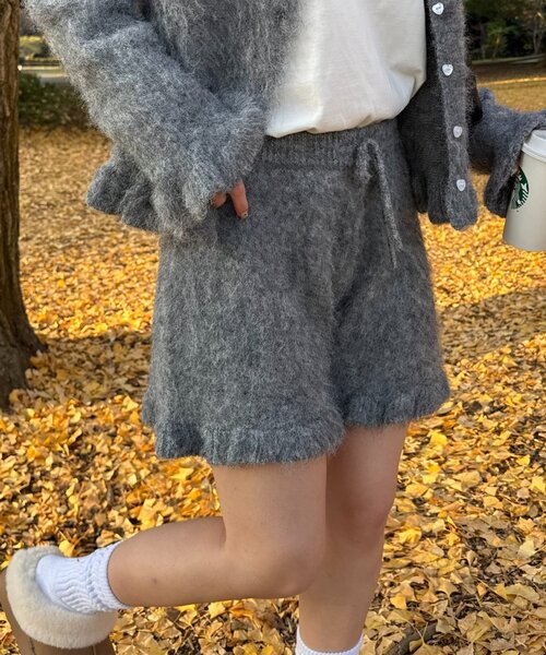 SETUP対応》【umm.】フリルニットショートパンツ（その他パンツ