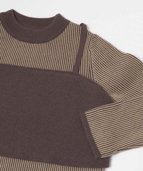 ITEMS URBANRESEARCH（アイテムズ アーバンリサーチ）の「ビスチェニットワンピース（ワンピース・レディース・ベージュ/ブラウン・FREE）」の22枚目の写真