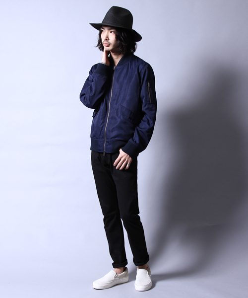 AMERICAN RAG CIE(アメリカンラグシー)の「AMERICAN RAG CIE ナイロンツイルMA-1 / 113-AMG-M161-BL602(ミリタリージャケット・メンズ・ネイビー/カーキ/グリーン・1/2/3)」の12枚目の写真