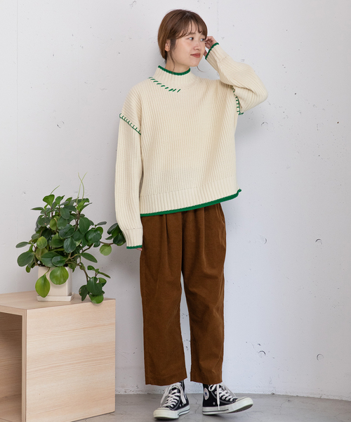 POU DOU DOU(プードゥドゥ)の「normes鳥ポケットペグトップパンツ(その他パンツ・レディース・ライトグレー/ブラウン/ネイビー・M)」の5枚目の写真