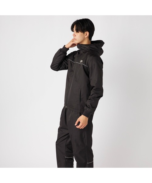 FILA(フィラ)の「FILA フィラ スポーツ ライトリップ 裏フリース ハイブリット ジャケット(ブルゾン・メンズ・ブラック/チャコールグレー/ネイビー・M/LL/L)」の7枚目の写真