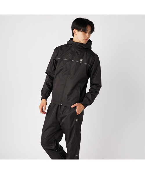 FILA(フィラ)の「FILA フィラ スポーツ ライトリップ 裏フリース ハイブリット ジャケット(ブルゾン・メンズ・ブラック/チャコールグレー/ネイビー・M/LL/L)」の6枚目の写真