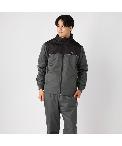 FILA(フィラ)の「FILA フィラ スポーツ ライトリップ 裏フリース ハイブリット ジャケット(ブルゾン・メンズ・ブラック/チャコールグレー/ネイビー・M/LL/L)」の11枚目の写真