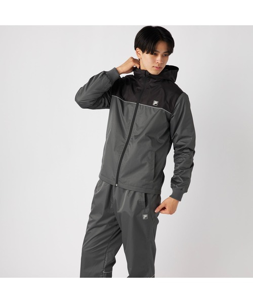FILA(フィラ)の「FILA フィラ スポーツ ライトリップ 裏フリース ハイブリット ジャケット(ブルゾン・メンズ・ブラック/チャコールグレー/ネイビー・M/LL/L)」の12枚目の写真
