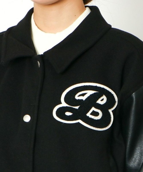 GORGE（ゴージ）の「《配色×ショート丈》レディース スタジャン ブルゾン 体型カバー ゆる袖 アウター 秋冬（その他アウター・レディース・ブラウン・F）」の5枚目の写真