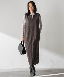 【WEB限定】フェイクスエードワンピース≪洗える≫