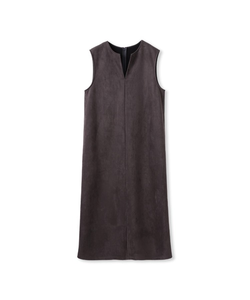 セール】【WEB限定】フェイクスエードワンピース≪洗える