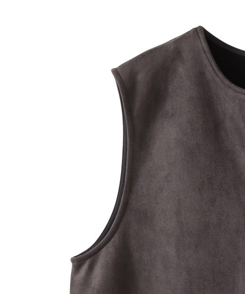 セール】【WEB限定】フェイクスエードワンピース≪洗える