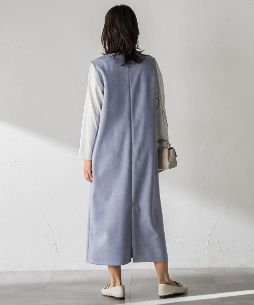 【NEW】ロートレアモン（LAUTREAMONT）/【WEB限定】フェイクスエードワンピース≪洗える≫ セール】【WEB限定】フェイクスエードワンピース≪洗える