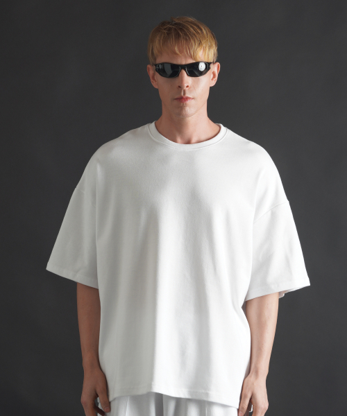 PHERMENON(フェルメノン)の「スーパーローバーサイズ無地半袖Tシャツ - ホワイト(Tシャツ/カットソー・メンズ・その他・1/2)」の1枚目の写真