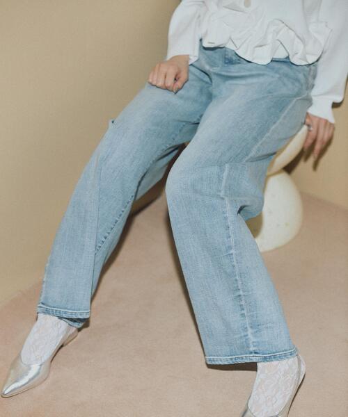a/mie（アミー）の「＜ａ＞カーブデニム / 1216139203（デニムパンツ・レディース・ネイビー/ブルー・MEDIUM/P/S）」の5枚目の写真