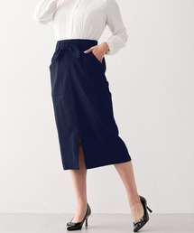 Nissen glamor | 【グラマーヒップ対応】ストレッチタイトスカート（リボンベルト付）（ホック付）(スカート)