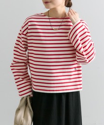 PUAL CE CIN | ボーダーショートカットソー(Tシャツ/カットソー)