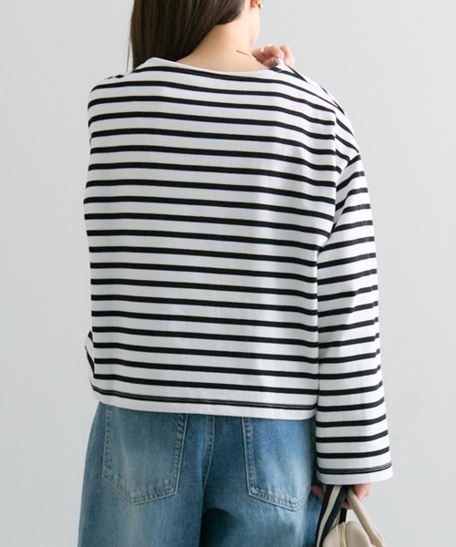 PUAL CE CIN（ピュアルセシン）の「ボーダーショートカットソー（Tシャツ/カットソー・レディース・レッド系/イエロー系/ブラック系・FREE）」の22枚目の写真