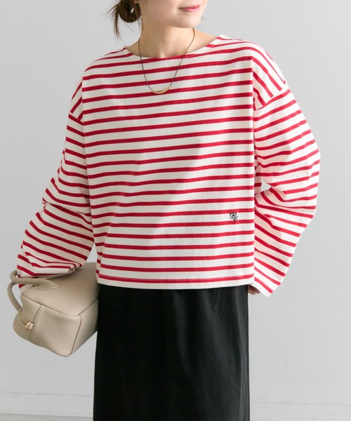 PUAL CE CIN（ピュアルセシン）の「ボーダーショートカットソー（Tシャツ/カットソー・レディース・レッド系/イエロー系/ブラック系・FREE）」の12枚目の写真