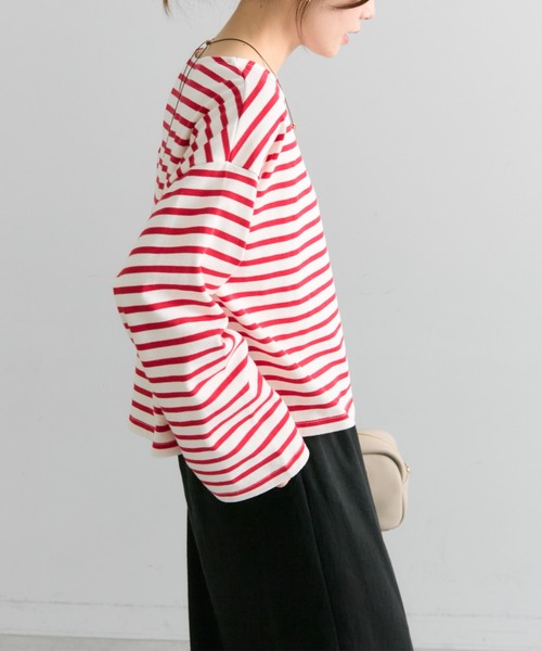 PUAL CE CIN（ピュアルセシン）の「ボーダーショートカットソー（Tシャツ/カットソー・レディース・レッド系/イエロー系/ブラック系・FREE）」の14枚目の写真