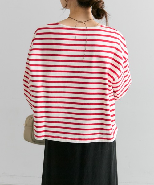 PUAL CE CIN（ピュアルセシン）の「ボーダーショートカットソー（Tシャツ/カットソー・レディース・レッド系/イエロー系/ブラック系・FREE）」の15枚目の写真