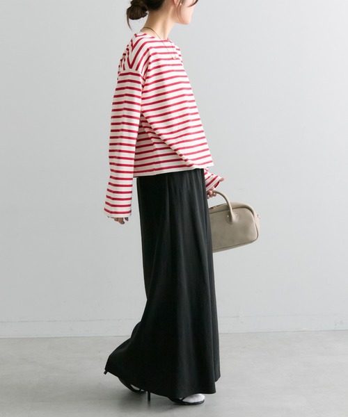 PUAL CE CIN（ピュアルセシン）の「ボーダーショートカットソー（Tシャツ/カットソー・レディース・レッド系/イエロー系/ブラック系・FREE）」の17枚目の写真