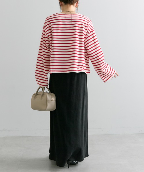 PUAL CE CIN（ピュアルセシン）の「ボーダーショートカットソー（Tシャツ/カットソー・レディース・レッド系/イエロー系/ブラック系・FREE）」の18枚目の写真