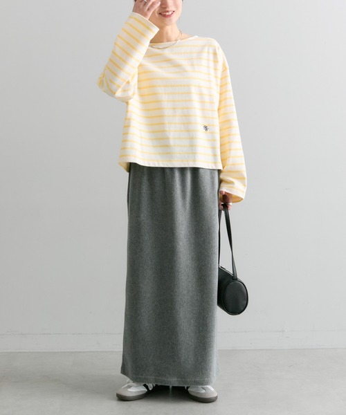 PUAL CE CIN（ピュアルセシン）の「ボーダーショートカットソー（Tシャツ/カットソー・レディース・レッド系/イエロー系/ブラック系・FREE）」の8枚目の写真