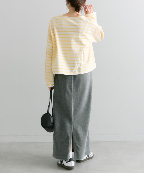 PUAL CE CIN（ピュアルセシン）の「ボーダーショートカットソー（Tシャツ/カットソー・レディース・レッド系/イエロー系/ブラック系・FREE）」の10枚目の写真